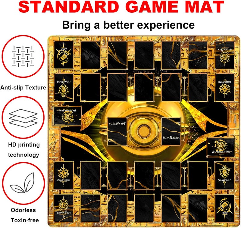 sabermaster Card Rubber Mat - 2 Player, Square playmat for Gamer 60x60cm/23.6x23.6inch - Image 3